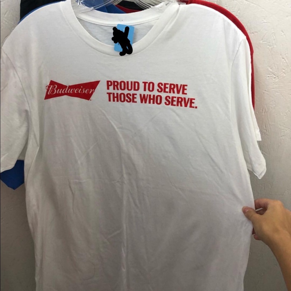Budweiser white t shirt